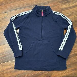 Lilly Pulitzer navy Quarterzip lightweight sweatshirt